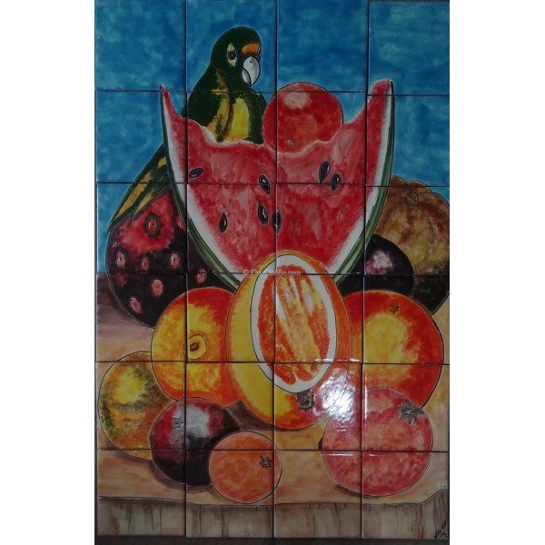 Mexican Talavera Mural Cotorro 2